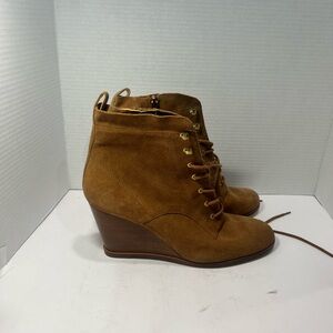 BCBGeneration Brown Suede Wedge Boots